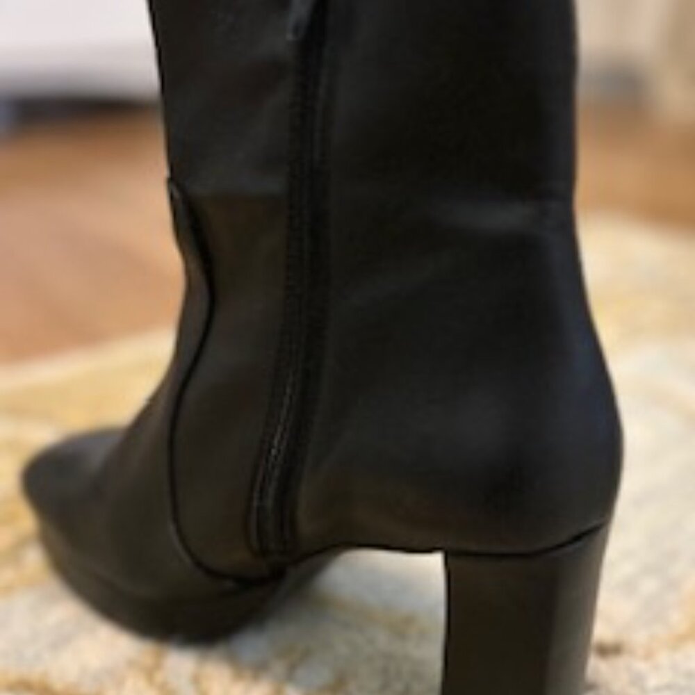 Italian Designer Leather Ankle Platform Boots Size 7---Brand New! - Picture 9 of 12